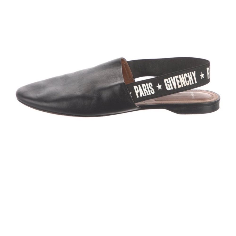 Givenchy Black Flats with Logo Strap